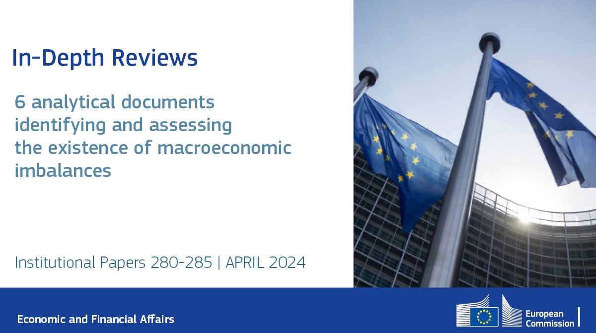 The @EU_Commission has today published the in-depth reviews (IDRs) for six Member States 🇫🇷🇩🇪🇬🇷🇭🇺🇮🇹🇵🇹 to assess the existence of macroeconomic imbalances. The six IDRs for 🇨🇾🇳🇱🇷🇴🇸🇰🇪🇸🇸🇪 have been published already on 25 March. 📘 Find them here: europa.eu/!BPMHQW