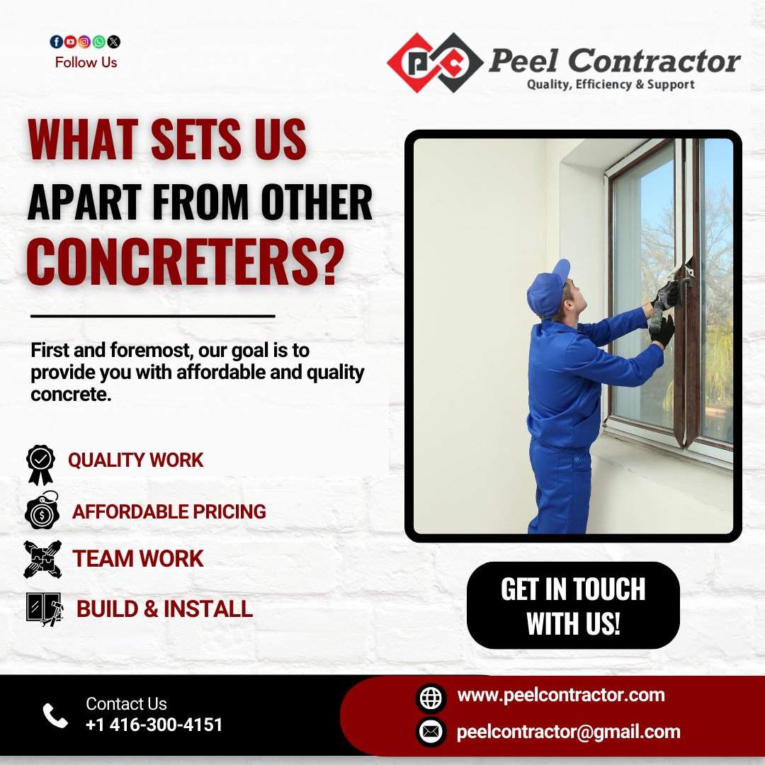 🌟 WHAT SETS US APART FROM OTHER CONCRETERS? 🌟
🔨 Quality Work
💰 Affordable Pricing
👥 Teamwork
🏗️ Build & Install
Get in touch with us
(416) 300-4151
#QualityWork #AffordablePricing #Teamwork #BuildAndInstall #PeelContractors 🚧