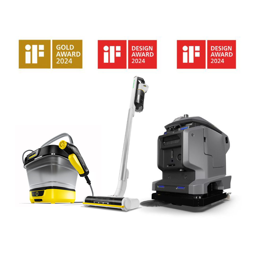 KarcherJapan's tweet image. 国際的なデザイン賞である「iFデザインアワード」において、素晴らしい賞を獲得 🙌🎉

ゴールド賞（iF Gold Award 2024）
🏆 マルチクリーナー OC 3 Foldable

iFデザイン賞（iF Design Award 2024）
🏆 スティッククリーナー VCS 3
🏆 床洗浄ロボット KIRA B 50

#ケルヒャー #ifdesignaward2024