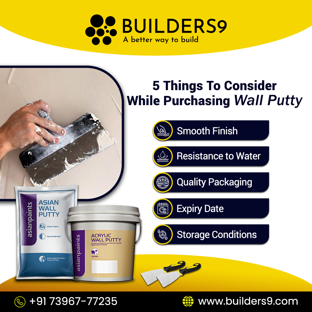 5 Things To Consider While Purchasing Wall Putty

Visit: builders9.com/product-catego…
Call: +91 73967 77235

#builders9 #tileadhesive #tile #tilework #substratesadhesive #adhesives #Tiling #tileandstonecare #adhesiveforwall #tilework #tilingwork #tileinstallation #tilegrout #tilefloor