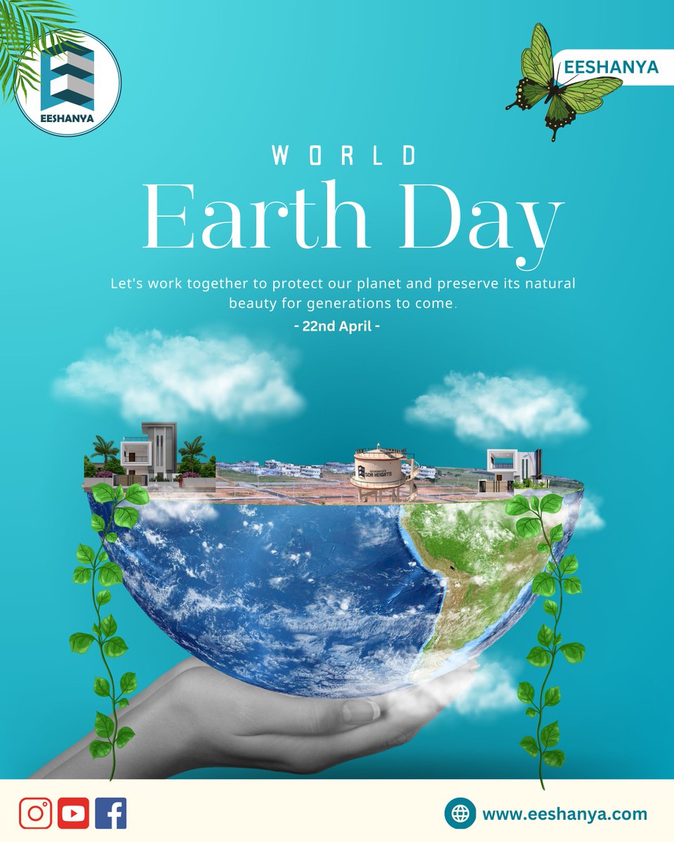 Let's work together to protect our planet and preserve its natural beauty for Generations to Come #Happy_Earth_Day

#EarthDay2024 #eeshanyainfraa #trandingreels #trendingpost #trandingreels #eeshanyainfraa #OpenPlots #SDRHeights #BuildingTheFuture