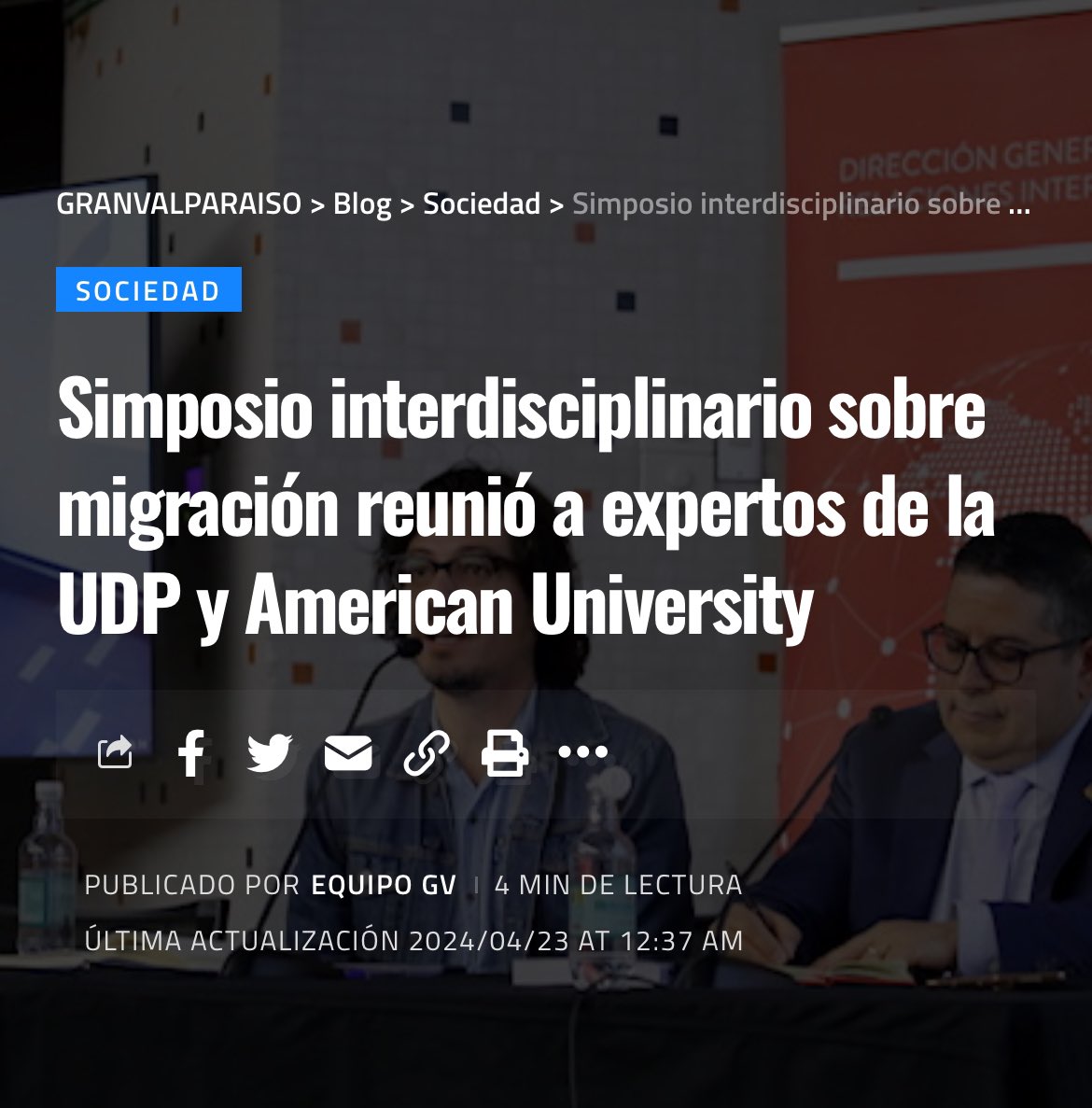 Simposio interdisciplinario sobre migración reunió a expertos de la UDP y American University granvalparaiso.cl/sociedad/simpo… vía <a href="/gvalpo/">Granvalparaiso.cl</a>