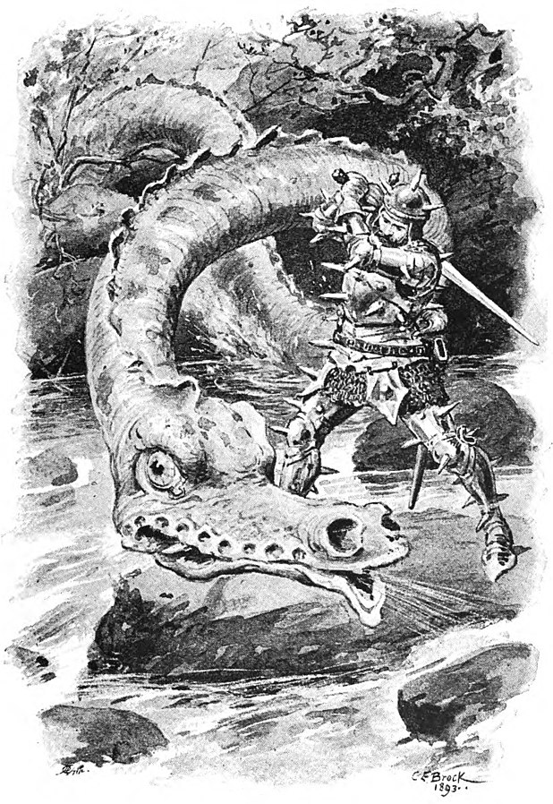 Other dragon-slaying tales are also available. From County Durham: the Lambton Worm. #StGeorgesDay #Folklore #twitterstorians