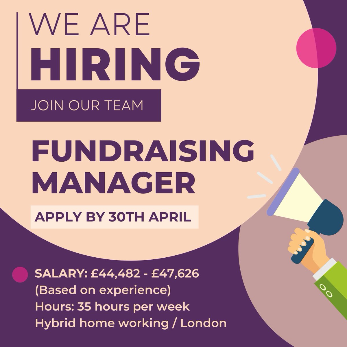 Could you be our new Fundraising Manager? If you have a passion for helping charities raise vital funds and the experience and drive to build and grow our fundraising, we' love to hear from you. Apply by 30th April at standingtogether.livevacancies.co.uk/#/job/details/…