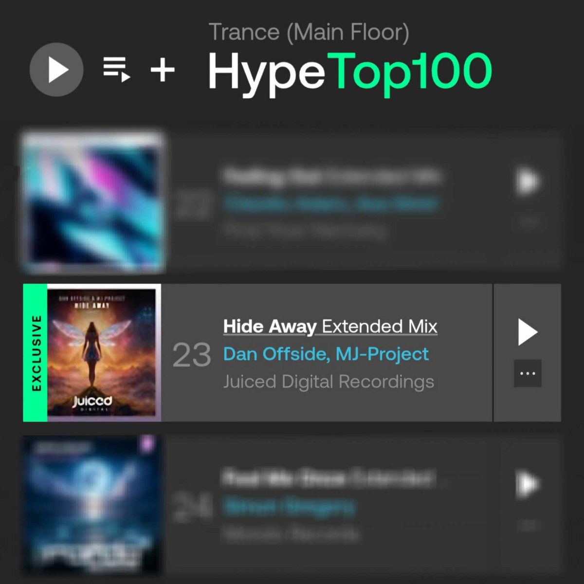 Now up to no. 23 in the @beatport trance hype chart Dan Offside & MJ Project - Hide Away Buy here: juiceddigital.ampsuite.com/releases/links… Released by: Juiced Digital #trance #trancefamily #fypシ゚ #techtrance #upliftingtrance #juicedpure #releaseday #beatport #juiceddigital #vocaltrance