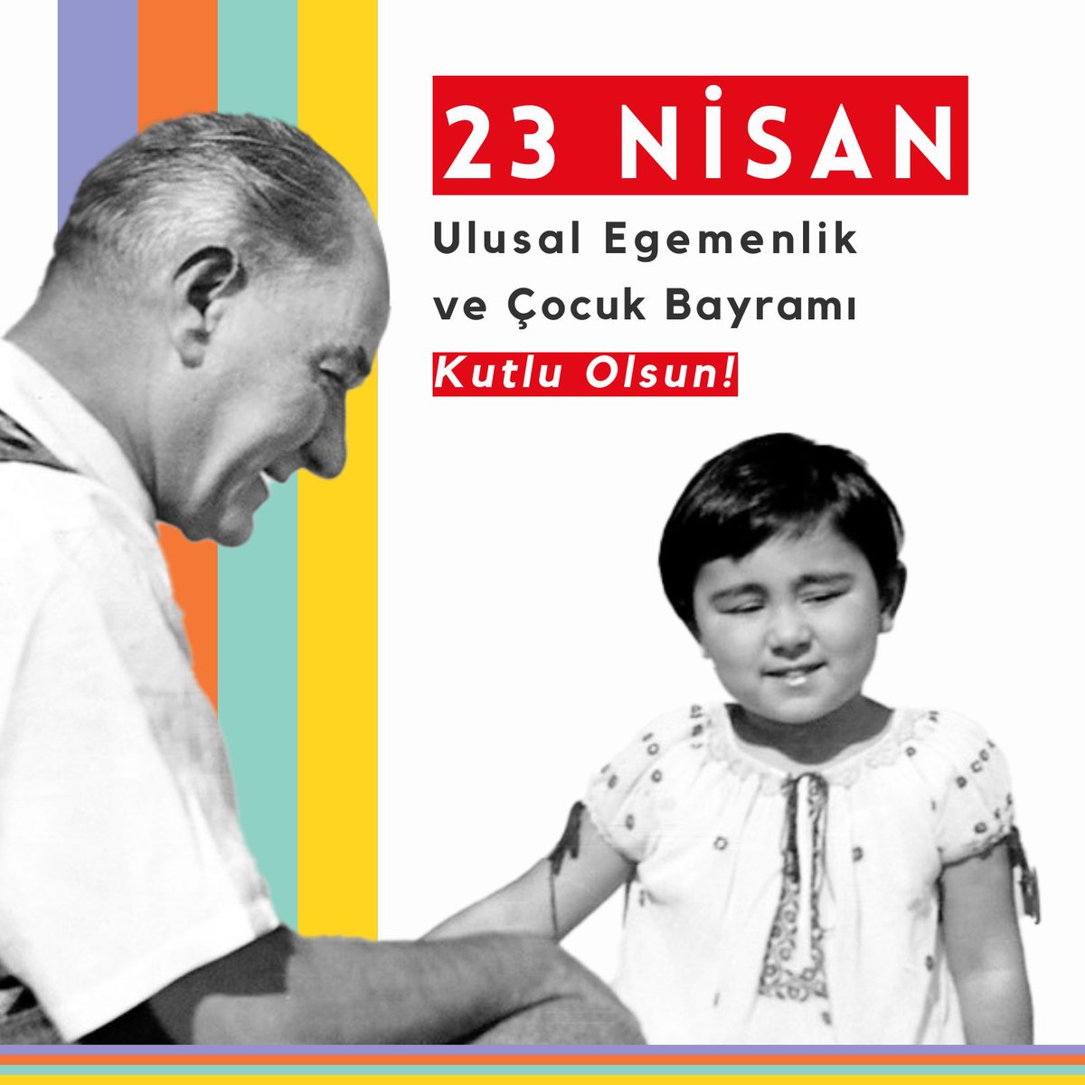 23 Nisan Ulusal Egemenlik ve Çocuk Bayramı kutlu olsun. 👩🏻‍🤝‍👨🏼🎈✨
