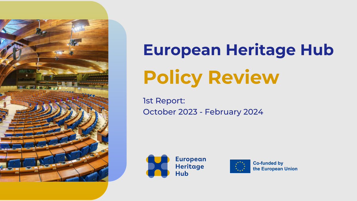 Interested in the evolving policy landscape across Europe & its impact on #heritage? Check out our first #PolicyReview 🔎 Drawing from insights captured by the Hub’s Policy Monitor, we're already identifying trends & areas for development. Take a look 👉 europeanheritagehub.eu/hub-publishes-…