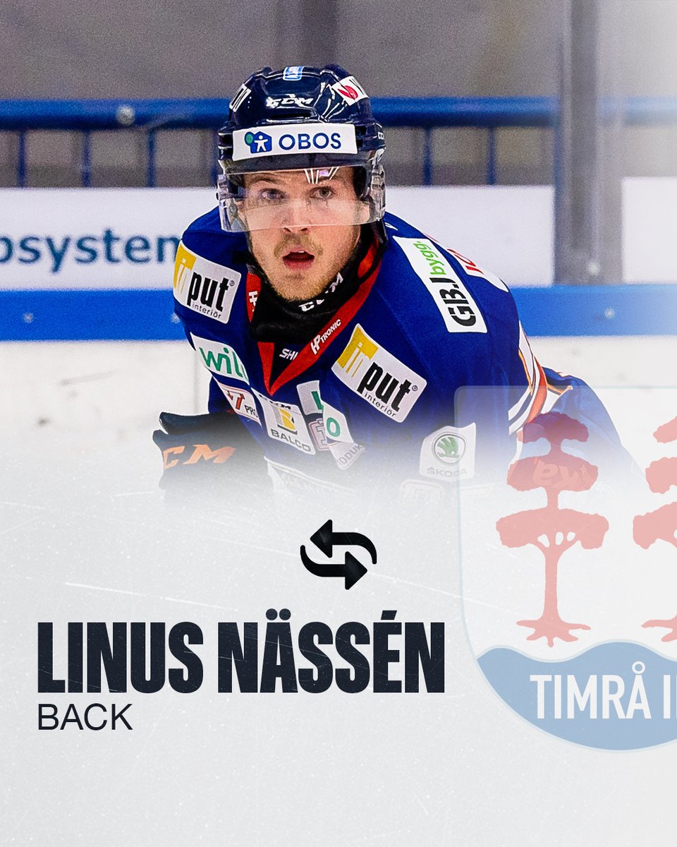👣 Följer efter Olli Jokinen...

✍️ Linus Nässén, 25, har skrivit på ett tvåårskontrakt med @timra_ik och backen återvänder därmed till Sverige efter tre år i Finland. 

🔗 brnw.ch/21wJ55O

#SHL #ishockey #twittpuck
