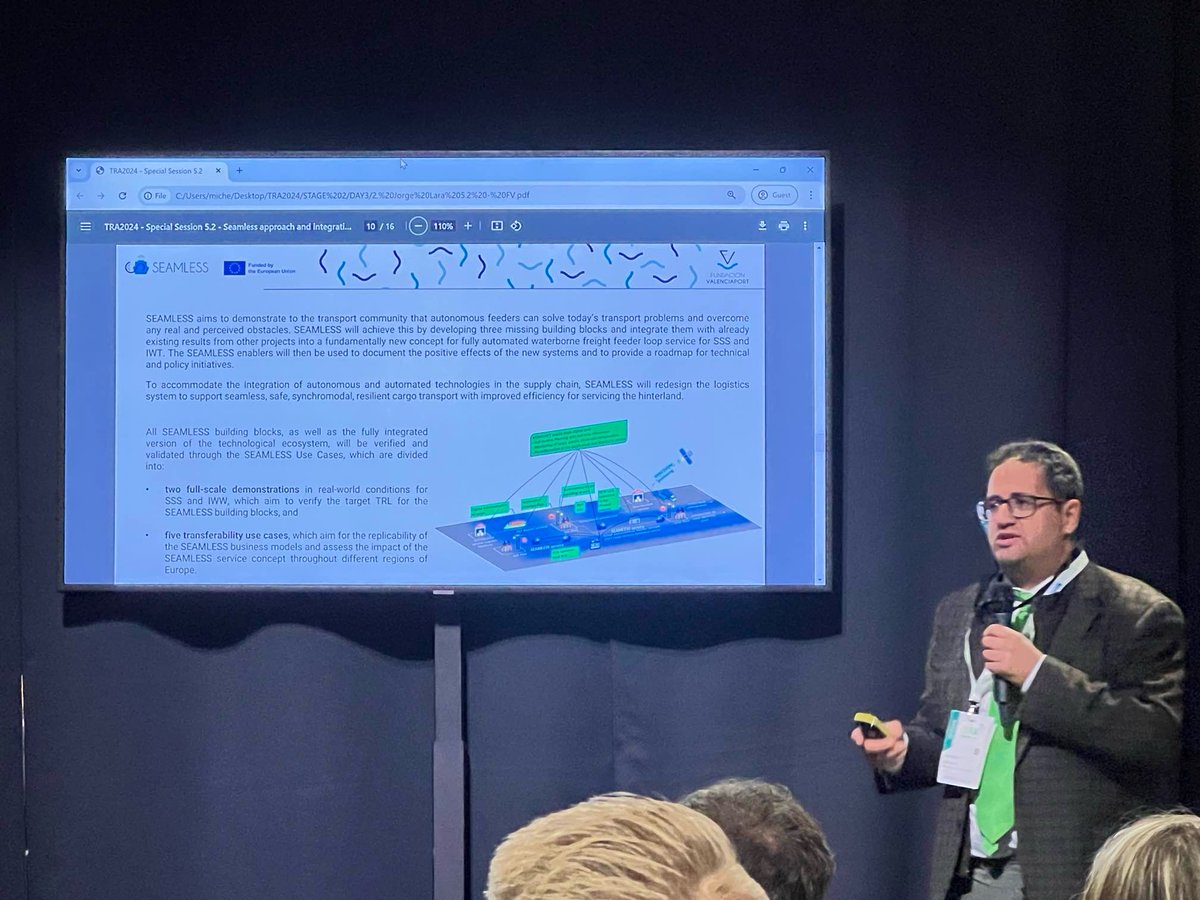 Exciting updates from #TRA2024! @SEAMLESS_HEU shined at the Transport Research Arena: from booth discussions at @PnoEurope, #ALICE and #WaterborneTechnologyPlatform booths, to presentations, #SEAMLESS made waves! Discover more here 🔗 lnkd.in/d9SEeQdT #SSS #IWT