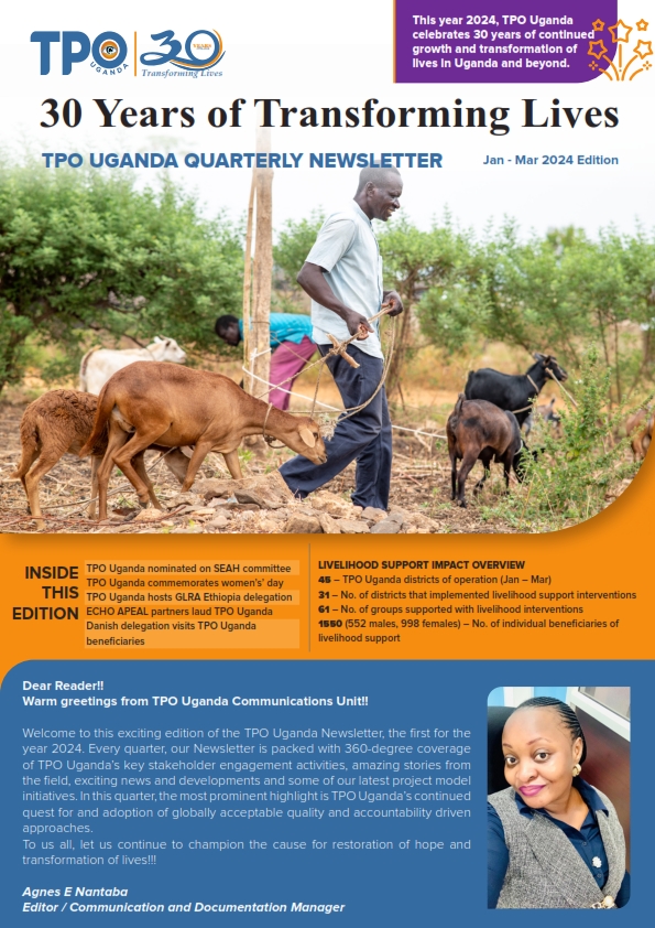 #30YearsofTPOUganda @TpoUg #Newsletter Jan-Mar2024 edition is here!!! Meticulously crafted for your greater understanding of TPO Uganda work at National and field levels. Let us know what you think about our work towards #Restoringhope #Transforminglives tpoug.org/download/tpo-u…