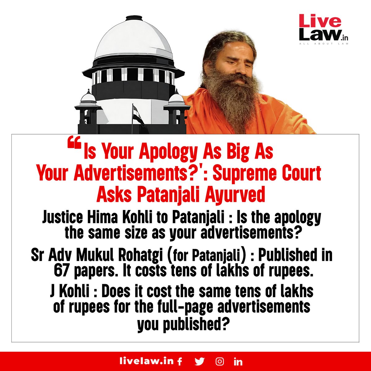 #SupremeCourt #Patanjali #BabaRamdev #SupremeCourtOfIndia #PatanjaliAyurved livelaw.in/top-stories/is…