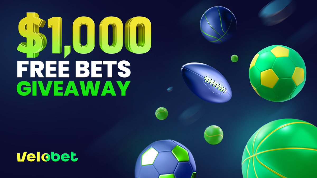 ⚽️ $1,000 FREE BETS GIVEAWAY ⚽️ - Follow @VelobetCasino - Retweet and like this post Tag friends for extra entries.
