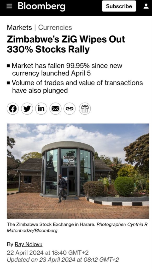 I am trying to understand how @BloombergAfrica and @ray_ndlovu got it so wrong! It was clearly communicated that the index was being reset. How then is that a wipe out? 😳