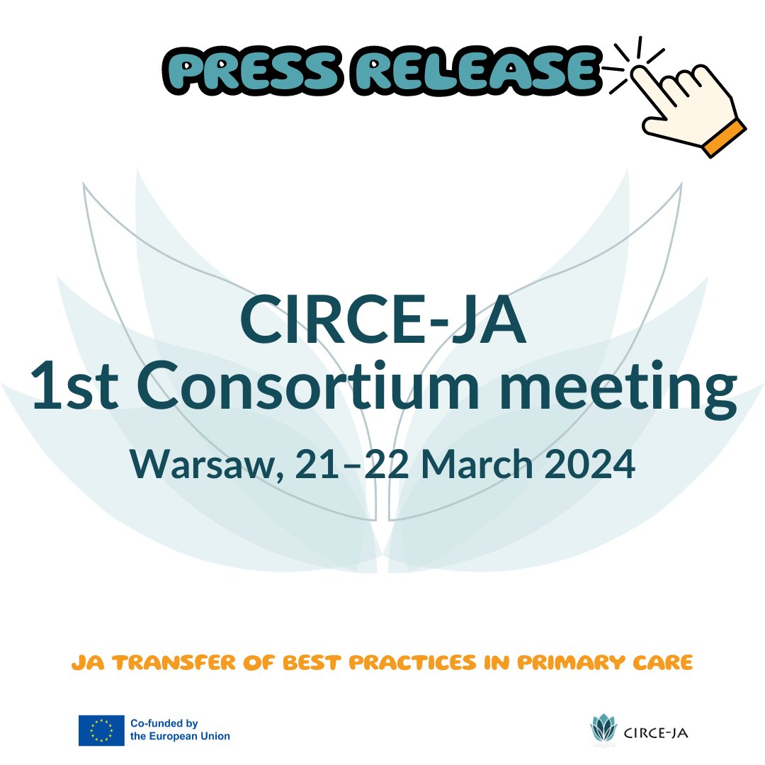 📢Press release of the 1st Consortium meeting in Warsaw🇵🇱 on the the 21st and 22nd of March 2024. 📷📃⤵⤵⤵ circeja.nfz.gov.pl/aktualnosc/1st… #circeja #jointaction #bestpractice #meeting #warsaw #nfz @EU_HaDEA @EU_Commission @EU_Health