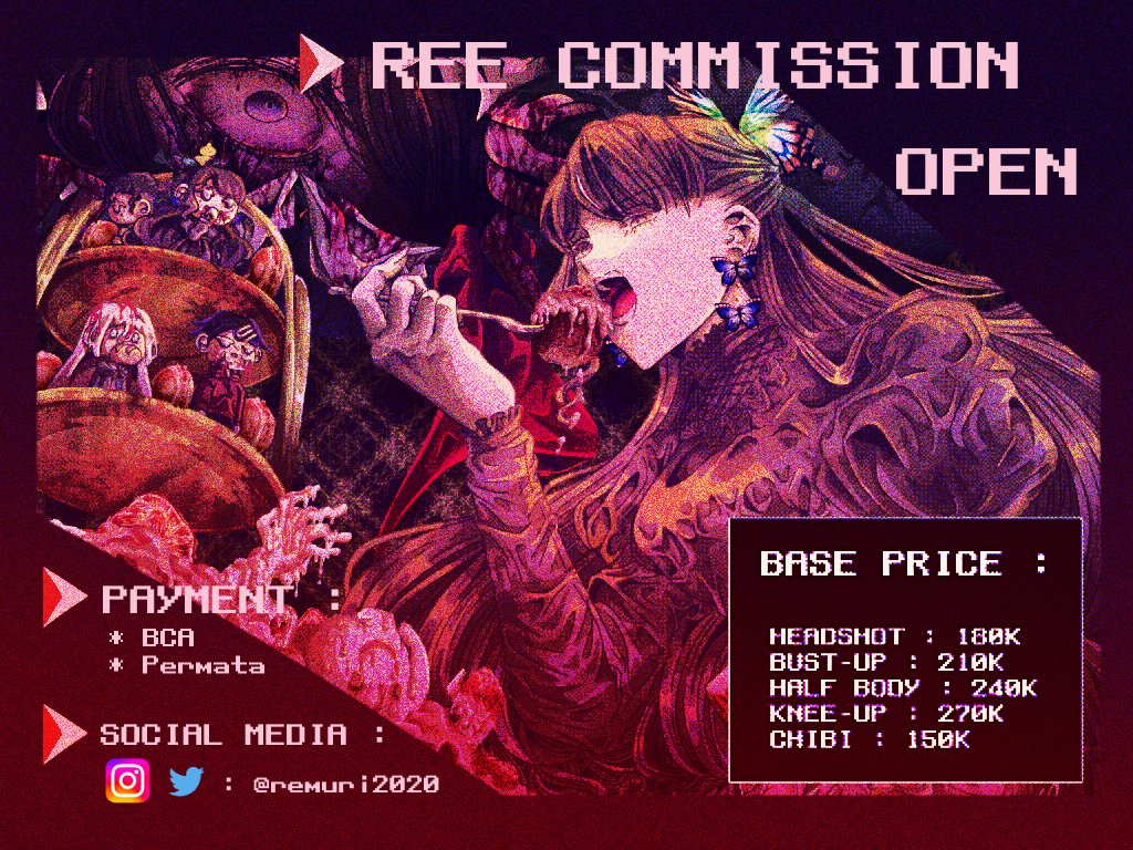 🩸REE COMMISSION OPEN🩸 I'm opening commission for LOCAL only. Kindly DM me if you're interested (Likes and RTs are very appreciated 🙏) #ArtCommission #commisionsopen