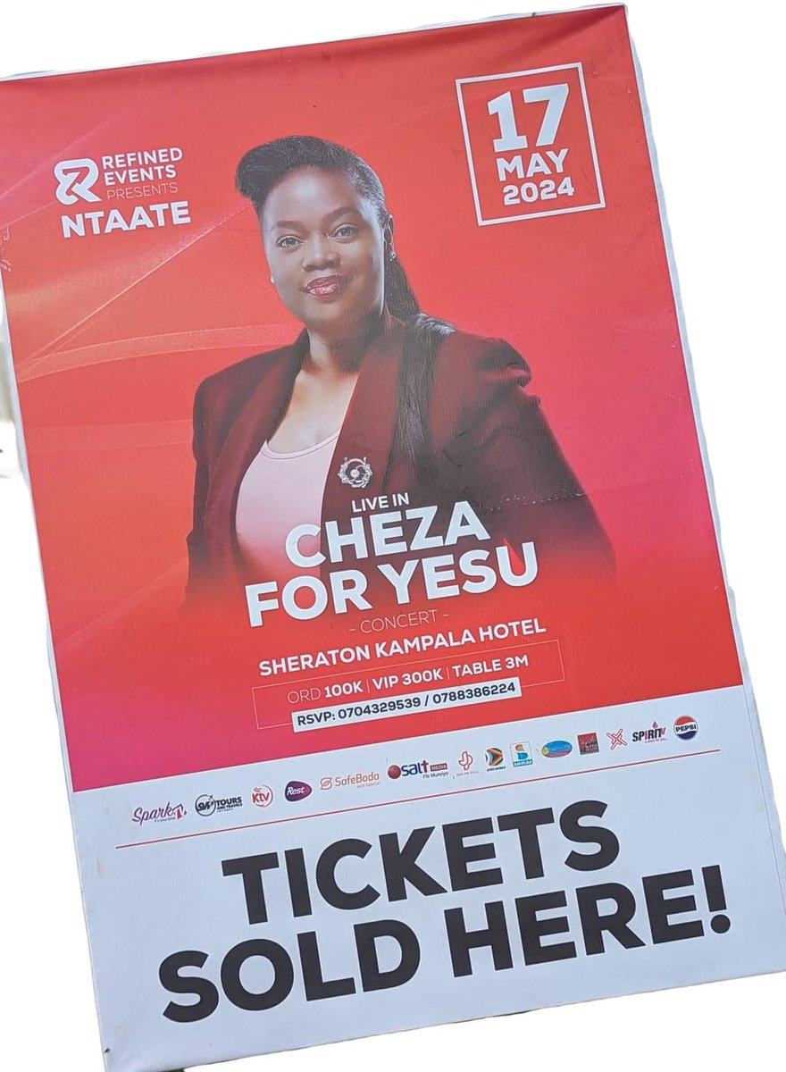 𝗖𝗛𝗘𝗭𝗔 𝗙𝗢𝗥 𝗬𝗘𝗦𝗨 concert by @Gabientaate shall be happening at Kampala Sheraton Hotel on 17th MAY. Tickets are already on sale at; •Sheraton Hotel Reception •Papaz Spot- Makindye •Jude Color Solutions •Sparkles Salon Tkts cost #100K, #300K & #3M Tbl