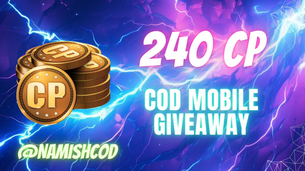 namish77777's tweet photo. COD Mobile 240 CP Giveaway!

To Enter:
✔️ Like &amp; Retweet
✔️ Follow https://t.co/QF12AURiS5