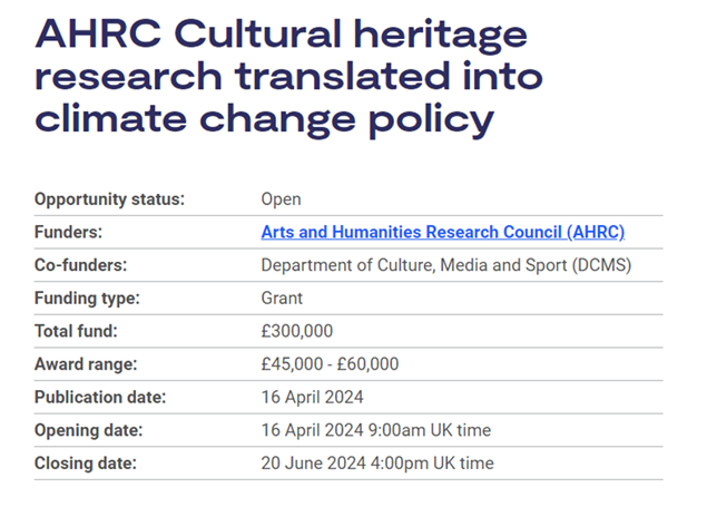 ahrcpress's tweet photo. Exciting opportunity to translate cultural heritage research into policy and societal benefits.

Apply by 20 June: https://t.co/GkdXi2pWyx https://t.co/5OZBvTFdHa