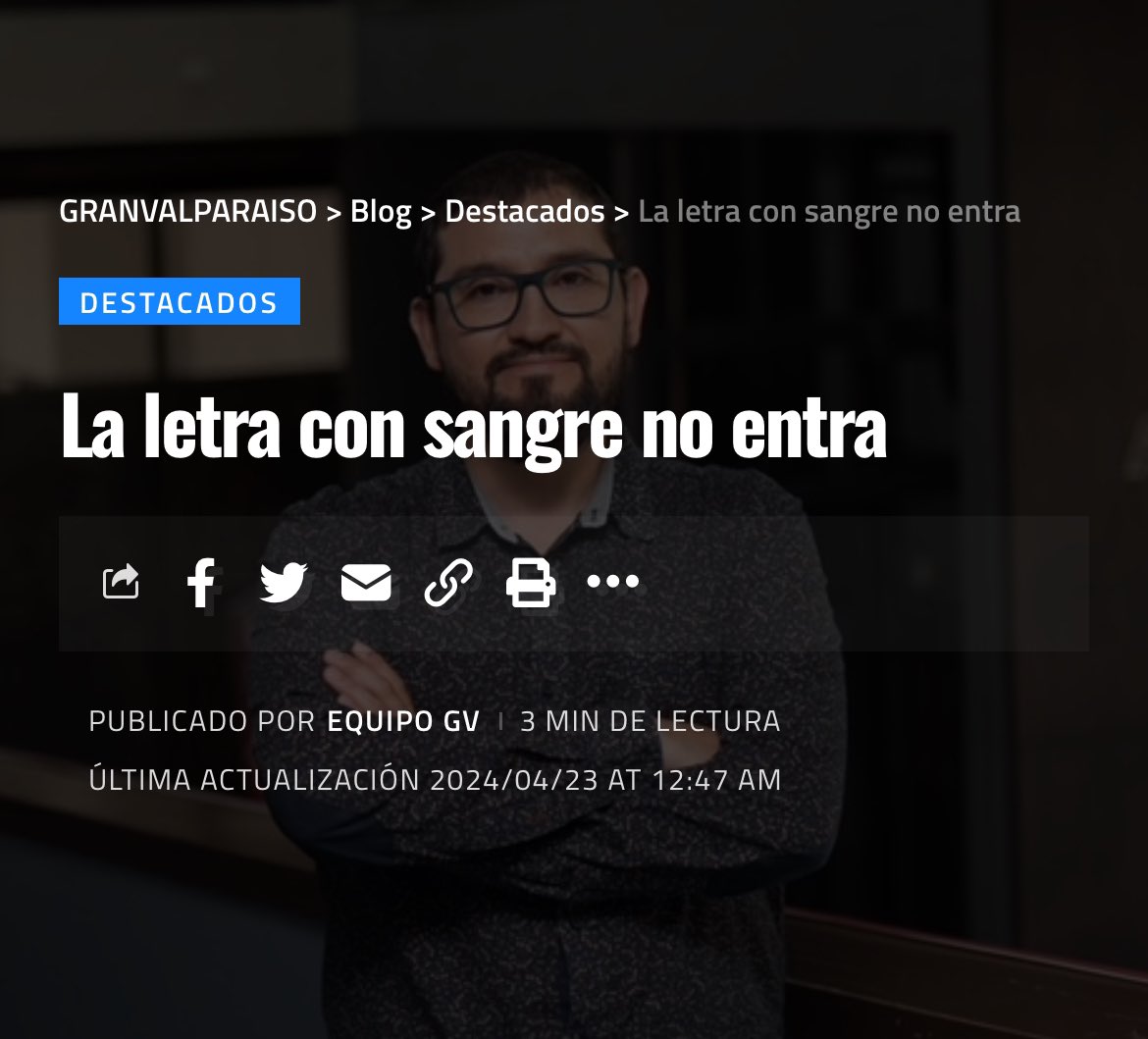 La letra con sangre no entra granvalparaiso.cl/destacado/la-l… vía <a href="/gvalpo/">Granvalparaiso.cl</a> <a href="/uandresbello/">U. Andrés Bello</a>