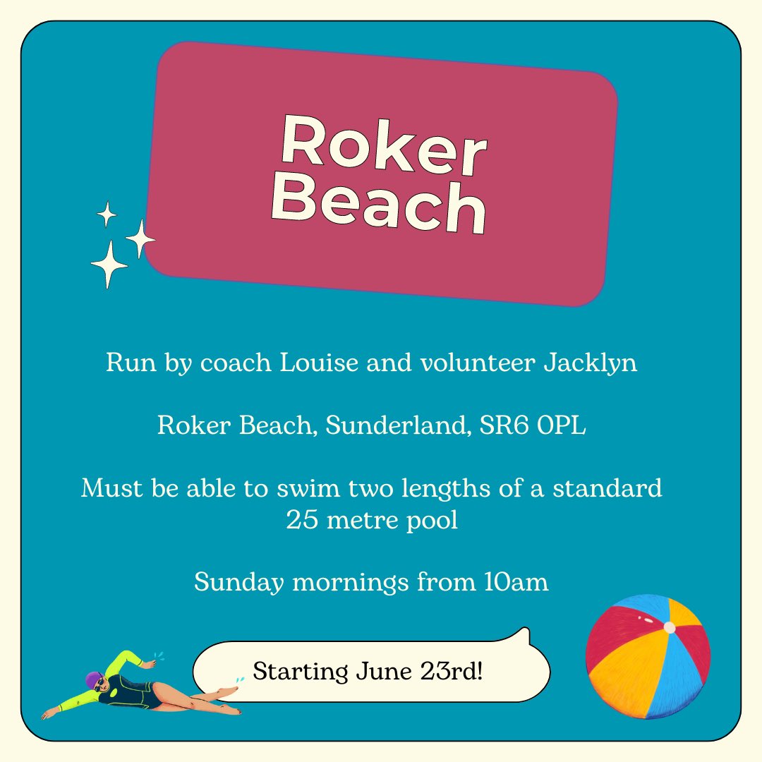 Join us for #outdoorswimming at Roker Beach! More info available through link in bio 🩵🏖️💦🌊🏊‍♀️ #researchopportunity #wildwaterswimming #wildswimming #outsideswimming #coldwatertherapy #thecoldwatercure #coldwaterswim #sharetheswimlove #outdoorswimmingsociety #outside2 #sealife