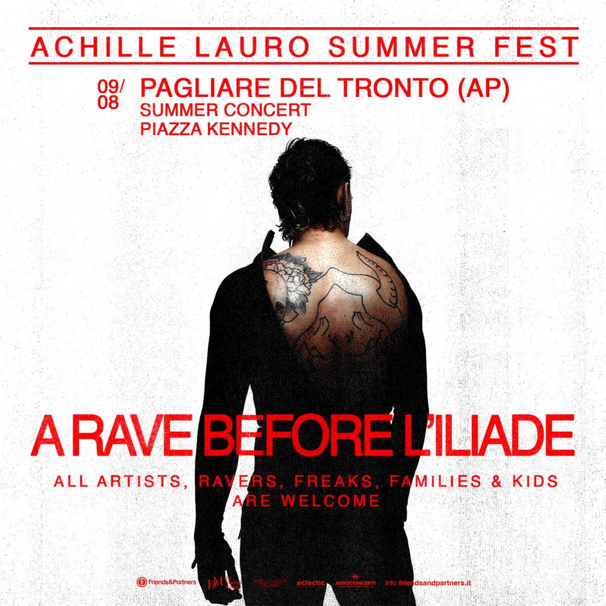Achille Lauro arriva nelle Marche!
09/08 - Pagliare del Tronto (AP) 🇮🇹

Special Guest: Boss Dome

Biglietti su ciaotickets.com/biglietti/achi…️

#achillelauro #marche #iliade #sottoilvulcanofest #tourestivo #ciaotickets