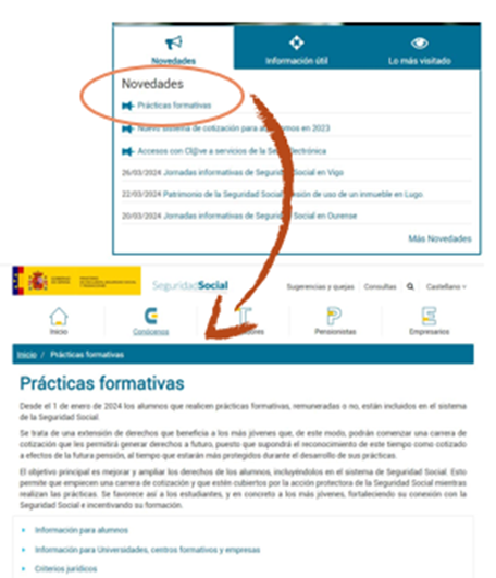 #Prácticas formativas: se ha incluido un apartado específico en la web de la Seguridad Social con información para:
· El alumnado.
· Universidades, centros formativos y empresas.
· Cotización de este colectivo.
· Criterios jurídicos.
run.gob.es/ebcPracticasfo…