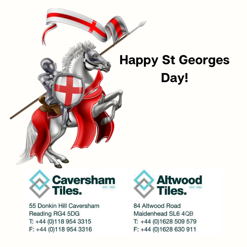 Celebrating bravery and tradition — Happy St George's Day from all of us at Caversham and Altwood Tiles! 🐉🛡️🏰 #StGeorgesDay #DragonSlayer #Heritage