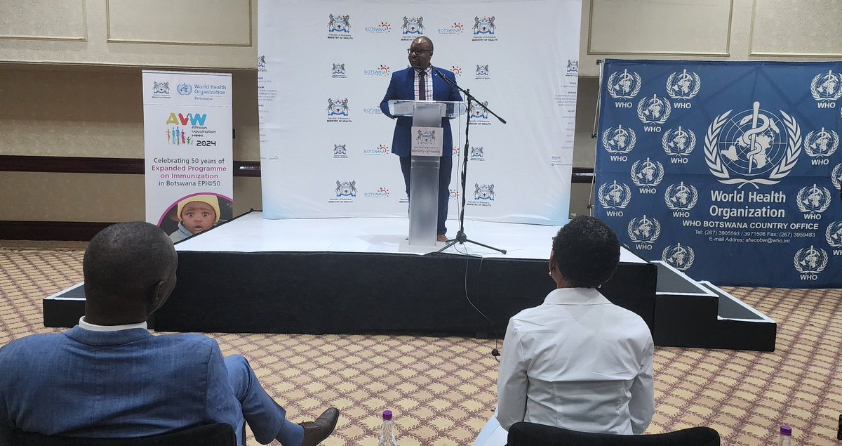 It's African Vaccination Week!   Botswana celebrates 50 years of Expanded Programme on Immunization EPI@50. A media briefing raises awareness on the lifesaving power of vaccines. ✅ Vaccines save lives   ✅ Immunization protects communities #VaccinesWork