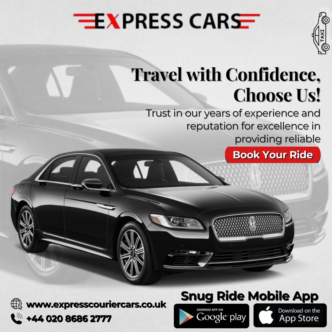 expresminicabs's tweet photo. Trust in our years of experience and reputation for excellence in providing reliable transportation across London.
Book Now: https://t.co/gbRJ2TAFS7
Call Now: 020 8686 2777
Download The Sung Ride App
#LondonTransport #ExpressCars #ReliableTransport   #LondonTravel #SungRideApp https://t.co/LJfC8N9SRY