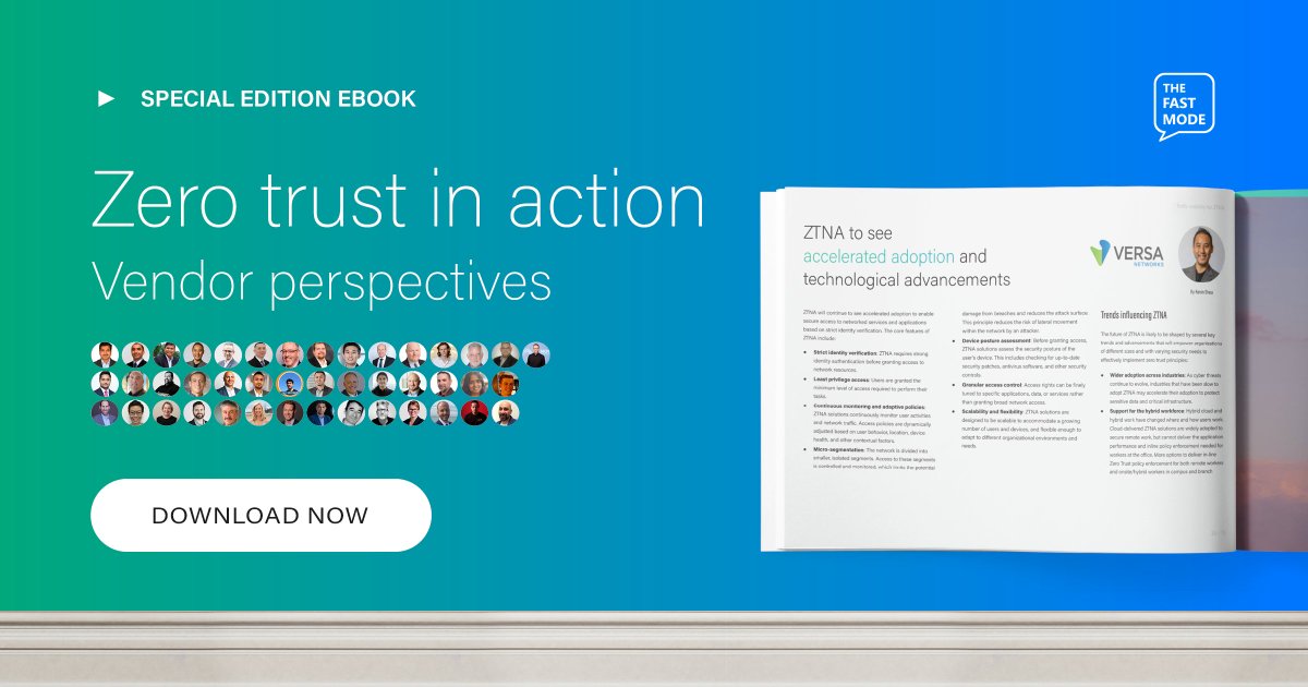 Kevin Sheu at @versanetworks shares his thoughts on #ZTNA in @TheFastMode’s latest #eBook ‘Zero Trust in Action: Vendor Perspectives’.

Read the free eBook at thefastmode.com/telecom-white-…

#zerotrust #ZTNA #trafficvisibility #networksecurity #cybersecurity #hybridworkforce