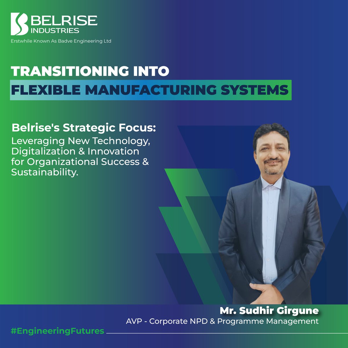 BadveGroup's tweet photo. #BelriseIndustries is moving towards a future shaped by digital technology, innovation, and new technology. As part of this commitment, Belrise is embarking on the implementation of a Flexible Manufacturing System (#FMS).

#BelriseInnovation #FlexibleManufacturing #Digitalization https://t.co/09ip6sxuV1