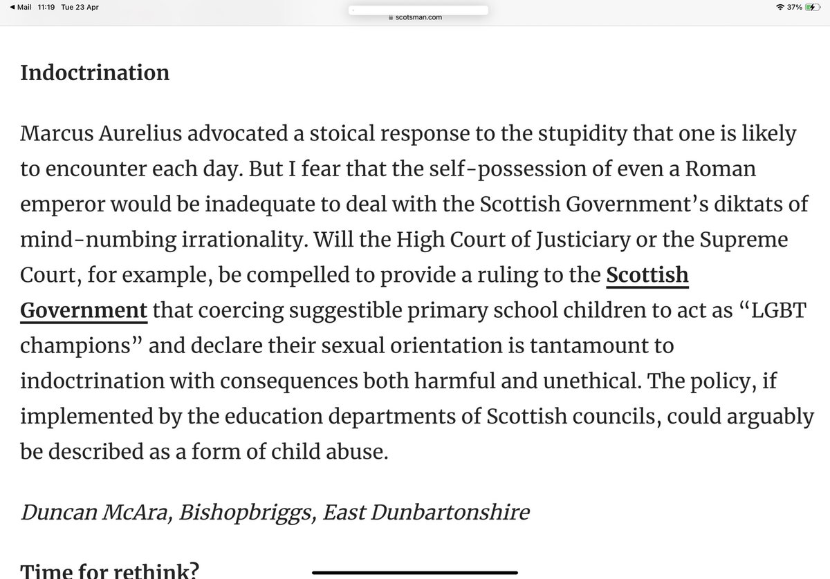 Great letter in today’s Scotsman.