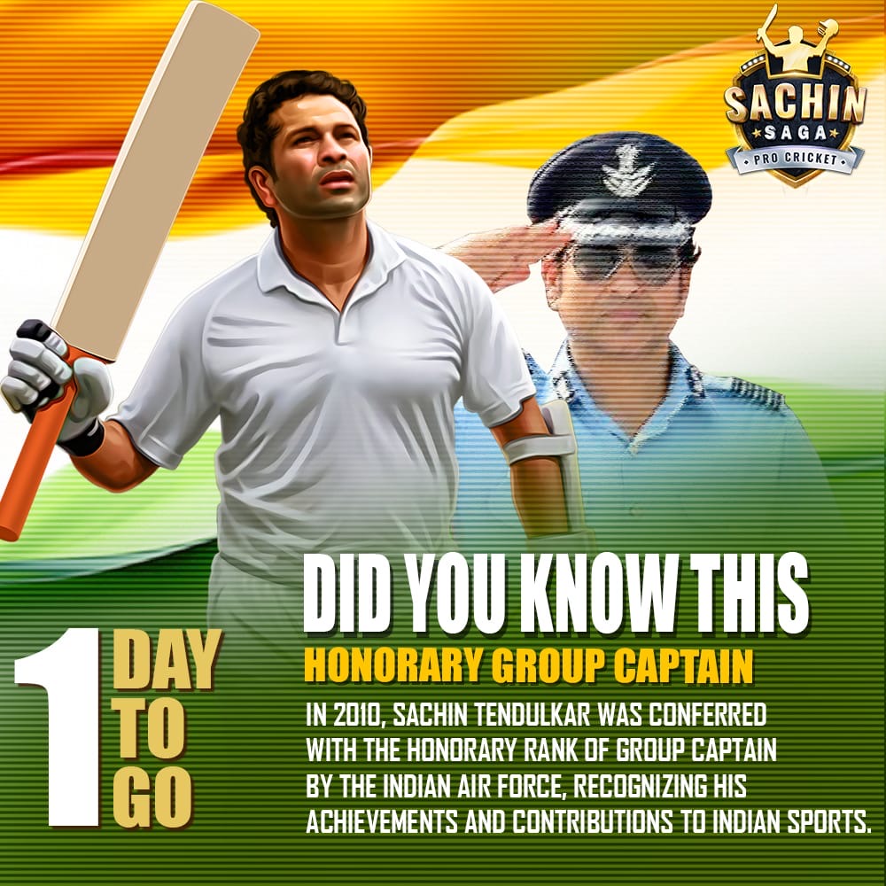 A true privilege for the Master blaster to receive the honorary rank of Group Captain from the Indian Air Force! 🇮🇳🌟🛩️

#IndianAirForce #SRT51 #SachinTendulkar #HappyBirthdaySachin #ItsPROtime #SachinSagaProCricket