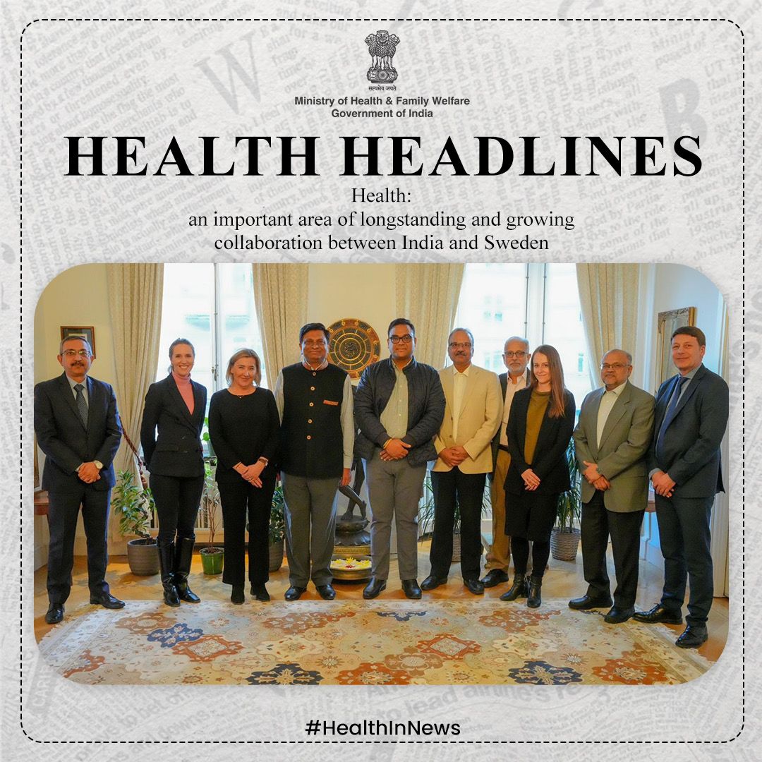 Exploring the collaborative landscape of health between India & Sweden! From innovative dialogues on digital transition to public-private partnerships, the 13th India Sweden Joint Working Group on Health marks a milestone in our longstanding alliance. . #HealthPartnership