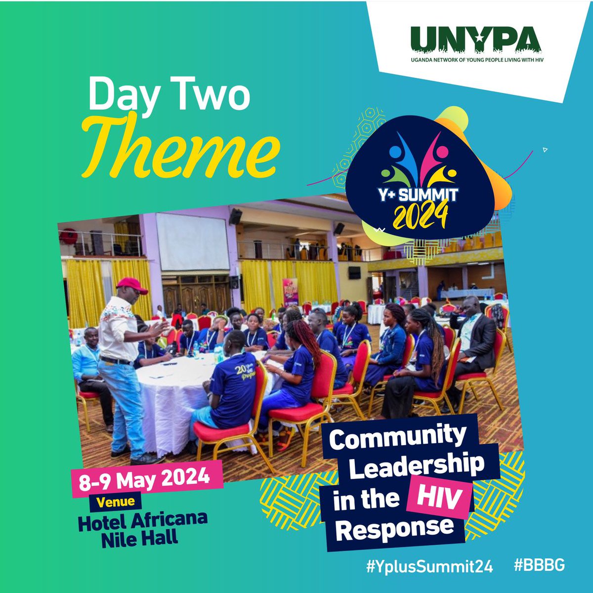 Day 2️⃣ Theme; Community leadership plays a crucial role in the HIV response by advocating for awareness, providing support services, challenging stigma, and ensuring that the voices of those affected are heard in policy-making processes. #YPlusSummit24 #BBBG