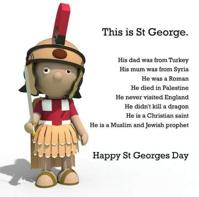 Happy St George's day #RefugeesWelcome #RwandaNotInMyName