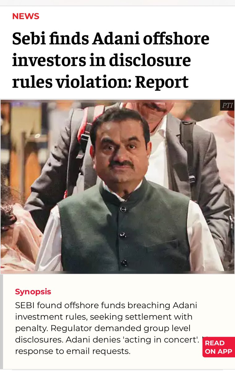 gypsy_nilima's tweet photo. @arvindgunasekar Vinod Rai totally destroyed the telecom industry 

Maybe they want to add a name that is not here
You saw the SEBI action on offshore investors of Adani

He probably needs a booster shot

Adani Group to launch 5G network services in 2023 https://t.co/AH1xnKsOoj