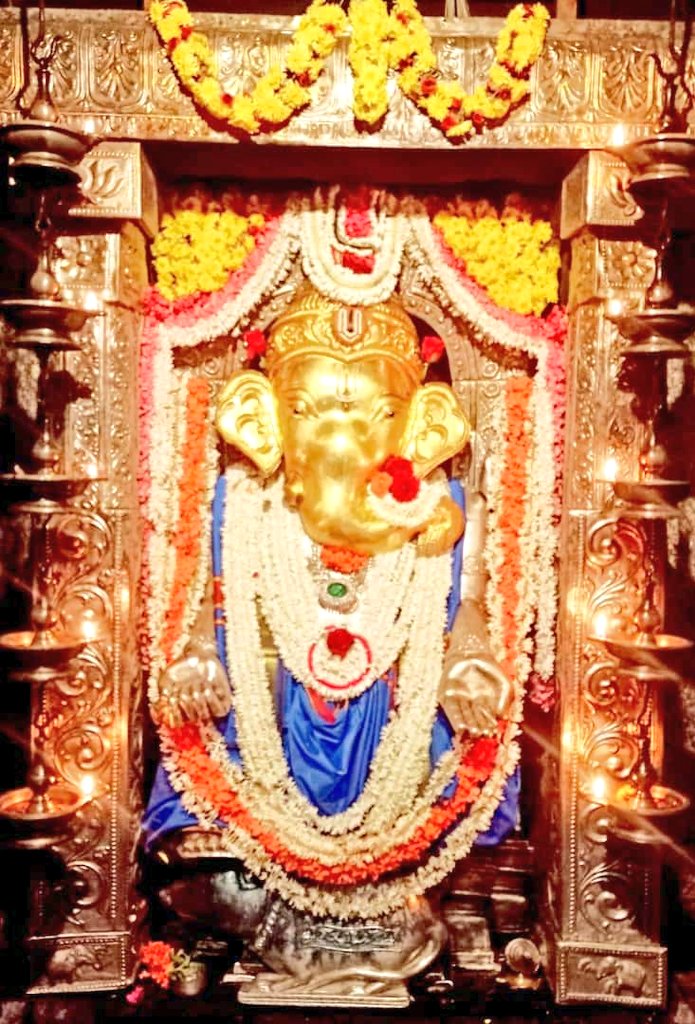 Anegudde Shri Vinayaka Kumbashi #Kundapura Today's Alankara 🙏