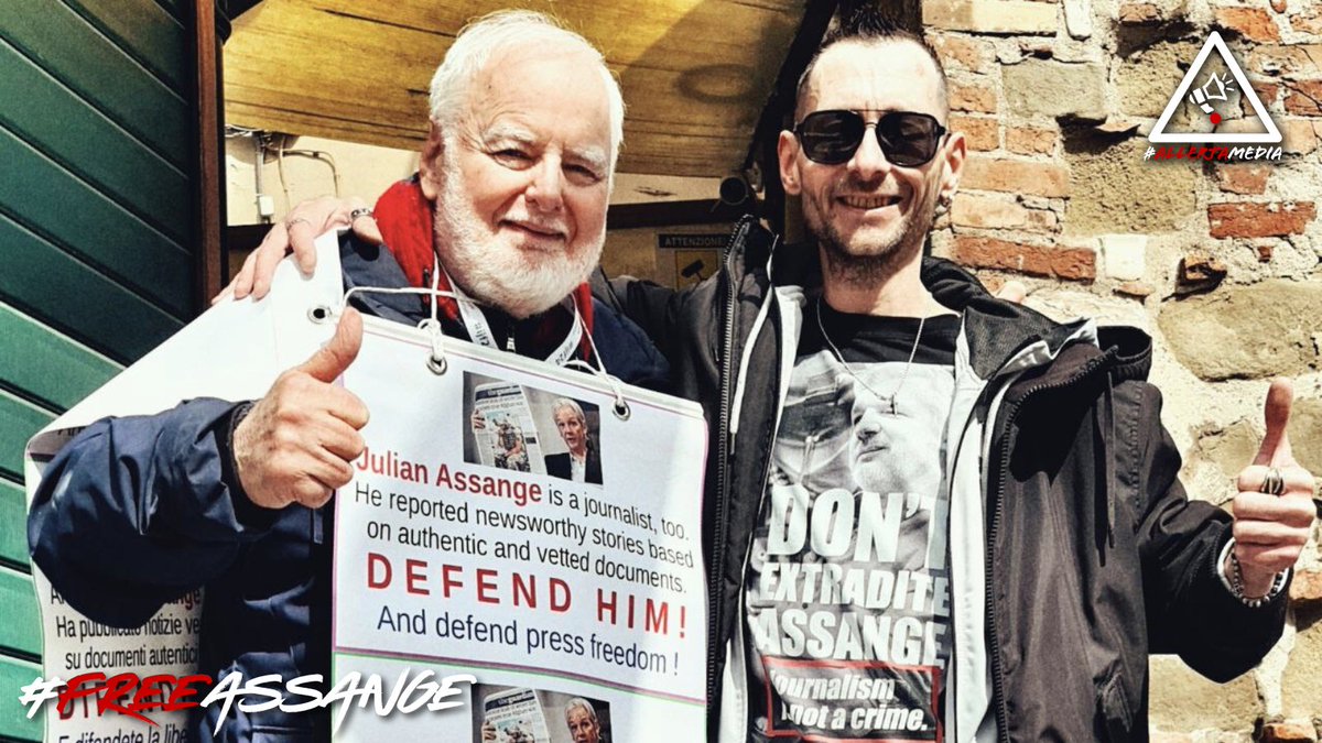 #PatrickBoylan (#FreeAssangeRoma) e @GianniMagini (presidente #AllertaMedia) insieme a #Perugia #ijf24.

#FreeAssangeNOW