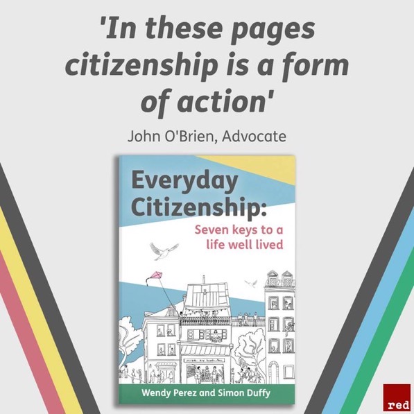 'In these pages, citizenship is a form of action.' ~John O'Brien

OUT NOW NEW BOOK: #EverydayCitizenship: Seven Keys to a life well lived

👁️ order at ow.ly/oTxR50RlZK3

#inclusion #communitybuilding #wellbeing #peersupport #selfadvocacy #disability #LearningDisabilities