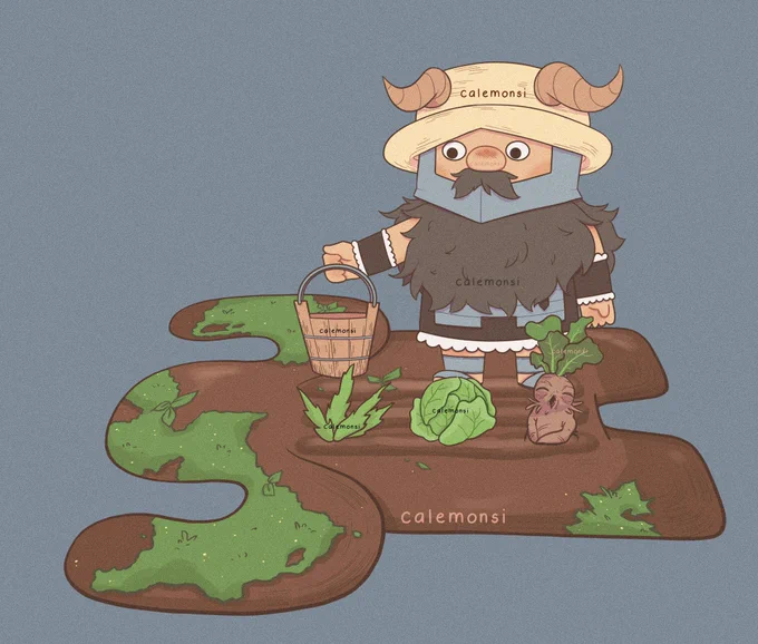 just a lil senshi and his golem garden #dungeonmeshi