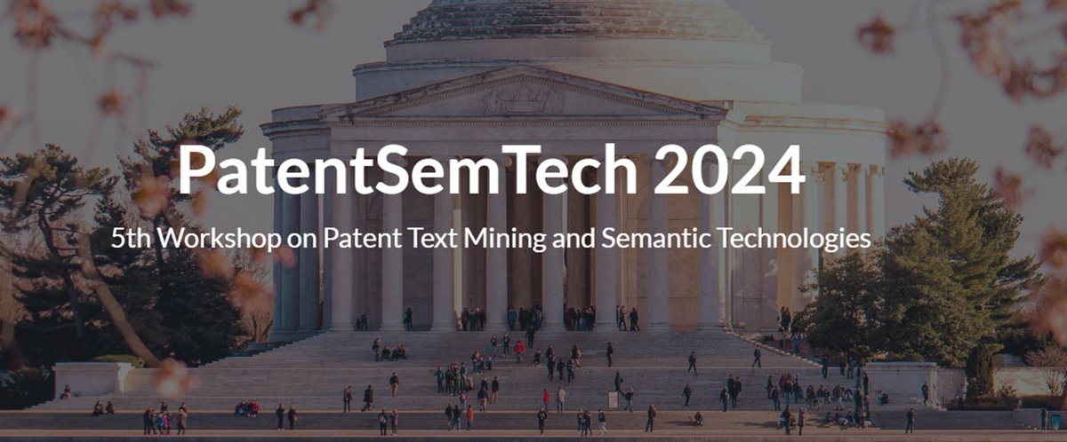 Due to several requests we extended our submission deadline for #patentsemtech workshop @SIGIRConf 'til April 29. easychair.org/cfp/PatentSemT…. @xidira @flpiroi @allanhanbury @DAlderucci @FIZKarlsruhe