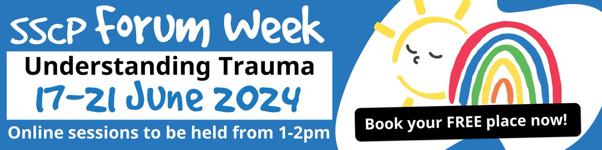SomersetSCP's tweet photo. Book your FREE place today:  https://t.co/1WdO1gckFd... to join the SSCP Forum Week on Understanding Trauma.
Throughout the week we will be joined by Guest Presenters sharing their knowledge and experiences. #Somerset #SomersetSCP #Workingtogether #Traumainformed https://t.co/zRlZhiSkKn