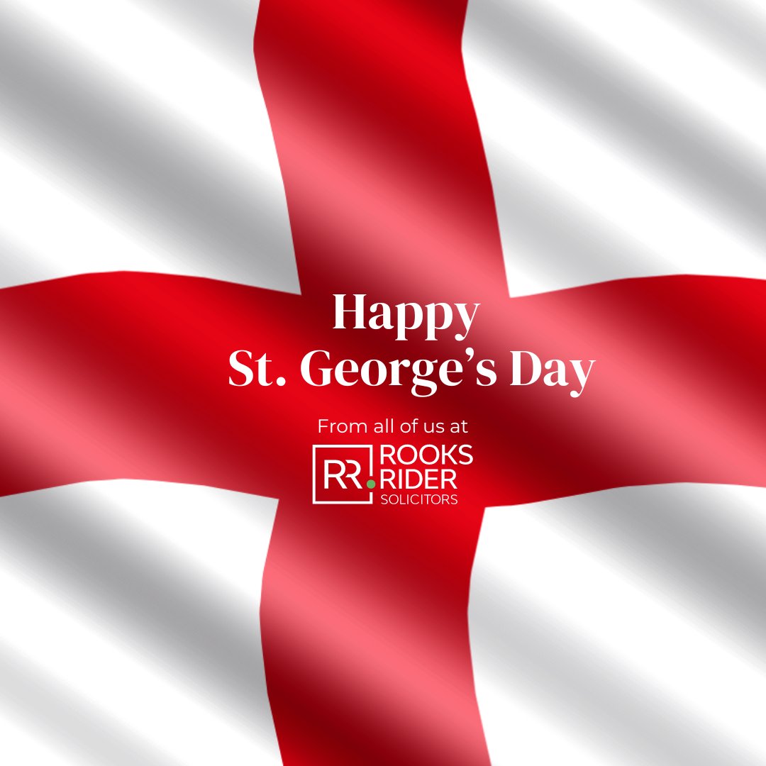 RooksRider's tweet photo. Best wishes to you and the family on St. George's Day. From everyone at Rooks Rider Solicitors 🏴󠁧󠁢󠁥󠁮󠁧󠁿 https://t.co/hzisGsAhBr