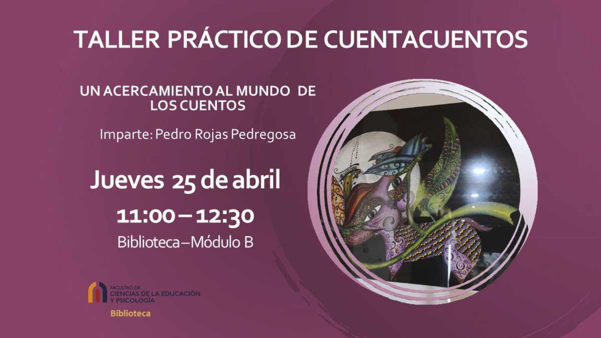 FCEP_UCO's tweet photo. Actividades culturales que tenemos previstas para esta semana en la  Biblioteca de la Facultad de Ciencias de la Educación y Psicología. https://t.co/NkHjalYhjr