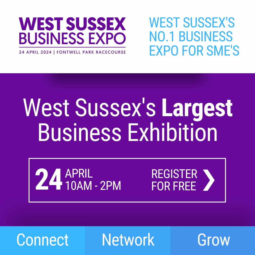 The aim of our event is to help local businesses in West Sussex to #Connect, #Engage and #Grow! Be part of West Sussex's BIGGEST business event and get to know businesses in the community: b2bexpos.co.uk/event/west-sus… #KeepItLocal 💯💥