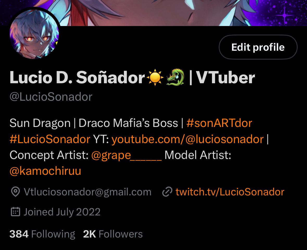 LucioSonador's tweet photo. WE HIT 2 FOLLOWERS ON TWITTER LETS GOOOOOOOOOOOOOOOOO
Went from like 800-2K just from post VTuber debut, thank you for the hype and energy always! https://t.co/Q8yo8Vu2qH