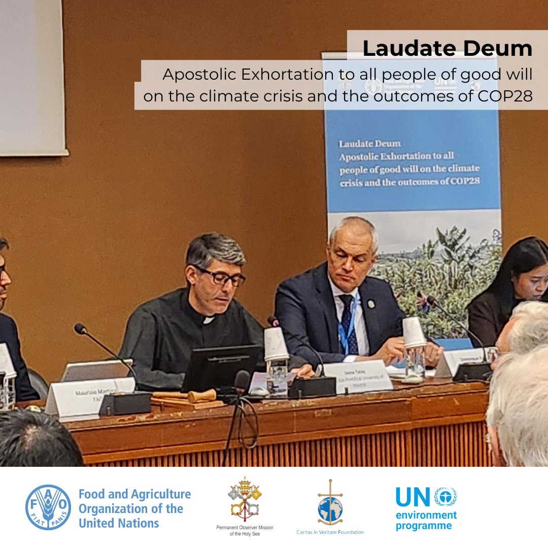 @maumartina @VaticanNews @FAO4Members @MariaLenasemedo @KavehZahedi2030 @dburgeon @UNGeneva @FAOclimate @UNEP_Europe @UNEP @FAO Professor @JaimeTatay urged to recognize the interconnectedness of all living beings, the need for all actors, including faith-based organizations, to coordinate & address climate issues and the need to focus on the most vulnerable, while providing climate solutions.