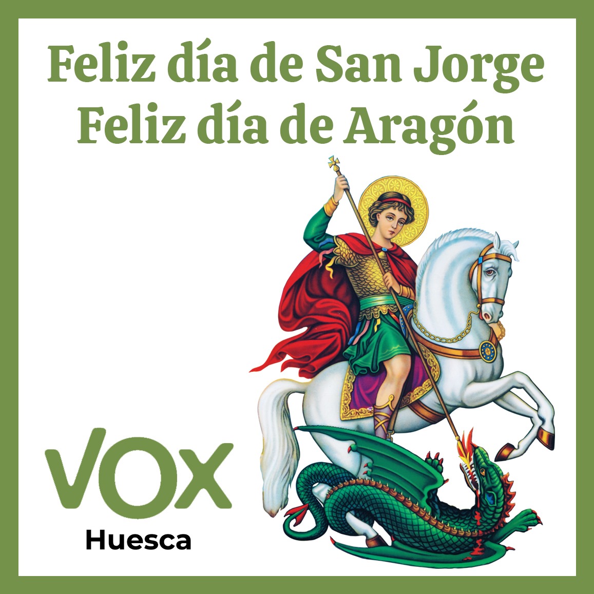 Feliz día de nuestro patrón San Jorge. @aragonvox