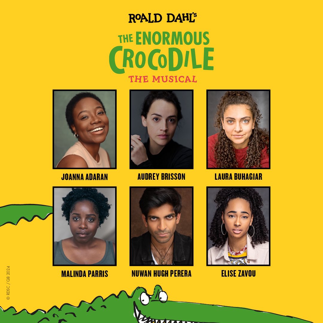 Meet the cast for The Enormous Crocodile at @OpenAirTheatre 🐊 

Joanna Adaran, Audrey Brisson, Laura Buhagiar, @MalindaParris, @NuwanHughPerera and @elise_zavou will star in the production that plays daytime shows from 17 May - 8 June.

openairtheatre.com